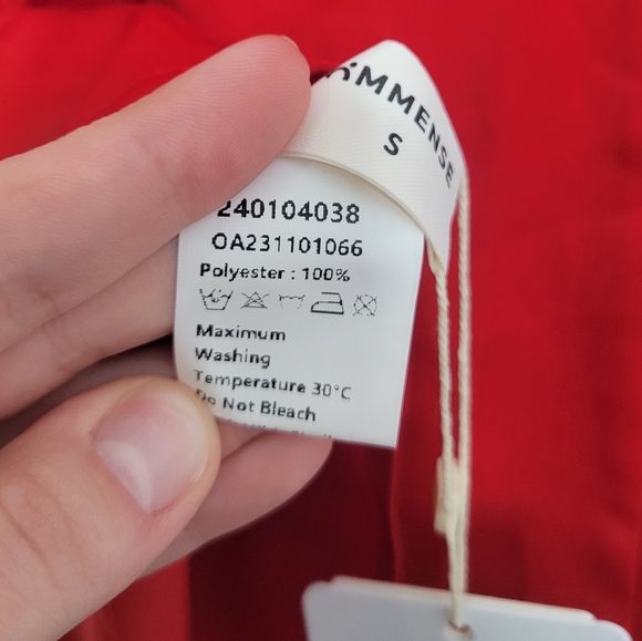 SOLD - NWT Commense Red Satin Open Cross Back Cowl Neck Long Maxi Dress - Picture 10 of 11